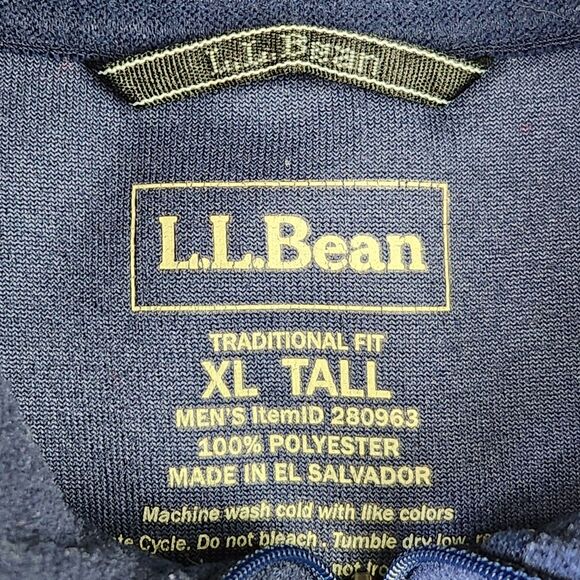 LL Bean Sweater Mens XLT 1/4 Zip Pullover Outdoors Gorpcore Camping Hiker Urban - Picture 3 of 9